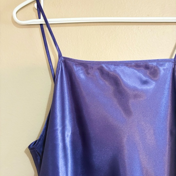 Vintage Gilligan & O'Malley Purple Silky Slip Chemise - Picture 4 of 13